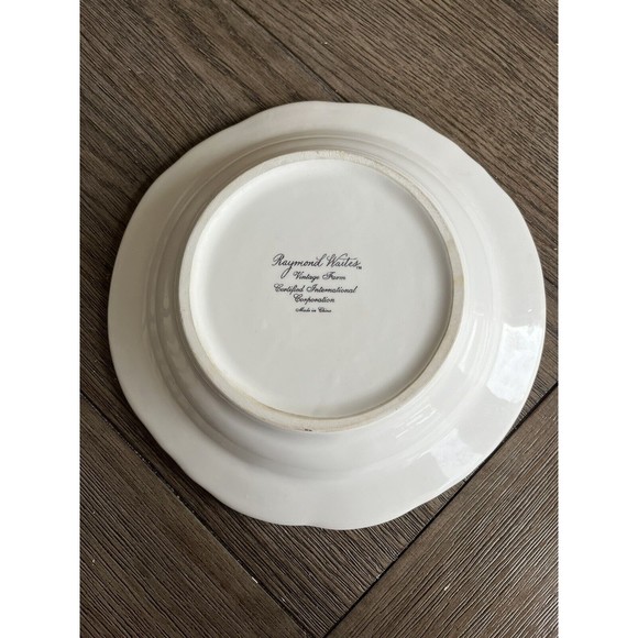 Raymond Waites Certified International VINTAGE FARM Pig 9" Bowl Has Chip - Picture 3 of 5